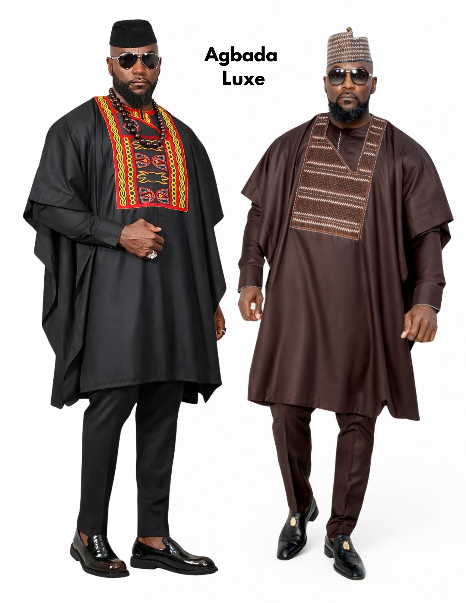 Pair in luxury agbada outfits